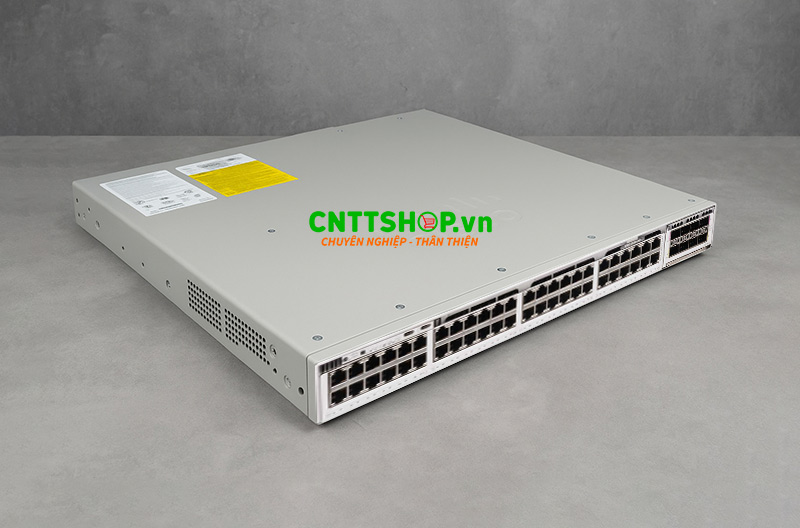 Switch Cisco C9350-48P-E cung cấp 48 cổng 1G có tích hợp POE+ 30W