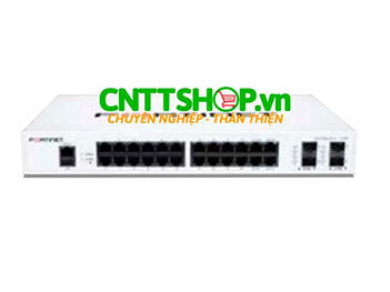 FS-124F-FPOE FortiSwitch 124F-FPOE 24 Ports GE RJ45 PoE+ 370W, 4 Ports 10G SFP+ Uplink