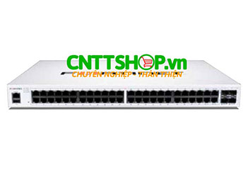 FS-148F-POE FortiSwitch 148F-POE 48 GE RJ45, 4 10G SFP+ ports, 24 port PoE 370 W limit.