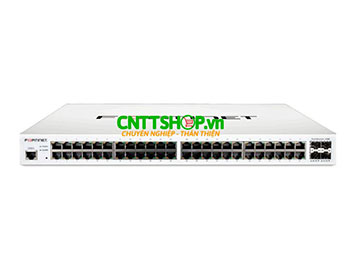 FS-148E-POE FortiSwitch 48 ports GE RJ45, 4x GE SFP,  24 port PoE.
