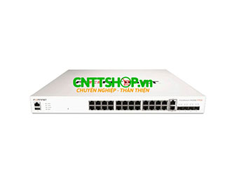 FS-M426E-FPOE Fortiswitch 26 port, 4x 10 GE SFP+, 24 port PoE.