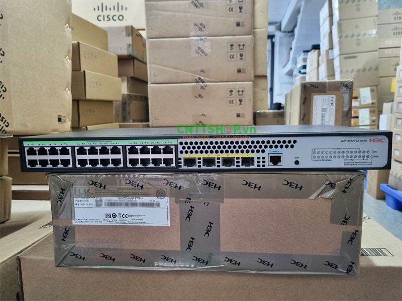 Li Switch Switch H3C LS-5120v3-28P-PWR-LI-GL L2 Ethernet 24 x 10/10 0/1000TX PoE+ ...