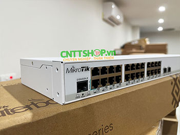 Switch Mikrotik CRS326-24G-2S+RM with 24 GE, 2 SFP+ port, SwOS / RouterOS