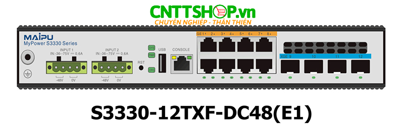 Switch Công Nghiệp Maipu L3 Lite S3330-12TXF-DC48(E1)