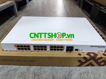 CRS328-24P-4S+RM MikroTik 24 port Gigabit Ethernet router/switch.