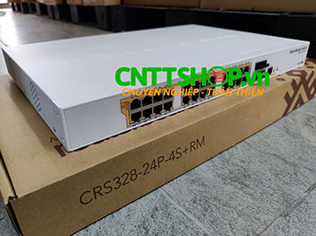 CRS328-24P-4S+RM MikroTik 24 port Gigabit Ethernet router/switch.