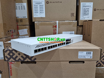 Switch Mikrotik CRS312-4C+8XG-RM with 8x 10GbE, 4x combo RJ45/SFP+, RouterOS