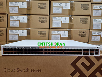 Switch Mikrotik CRS354-48P-4S+2Q+RM with 48x 1GbE, 4x SFP+, 2x QSFP+, RouterOS