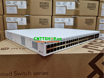 Switch Mikrotik CRS354-48P-4S+2Q+RM with 48x 1GbE, 4x SFP+, 2x QSFP+, RouterOS