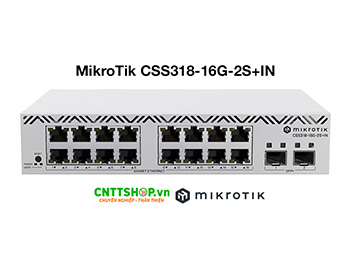 Switch MikroTik CSS318-16G-2S+IN 16x 1G, 2x 10G SFP+, SwOS
