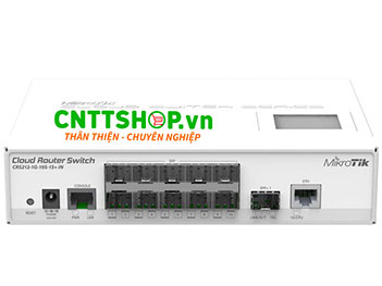 Switch Mikrotik CRS212-1G-10S-1S+IN with 1x RJ45, 10x SFP, 1X SFP+, LCD, RouterOS