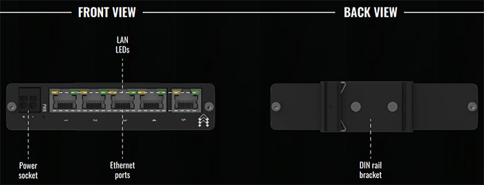 TSW010 Switch Industrial Teltonika 5 ports 10/100 Mbps