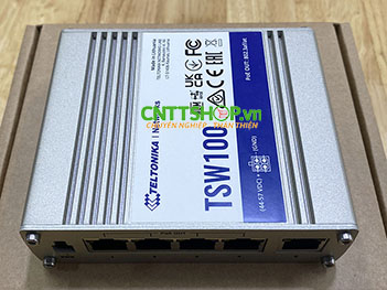 TSW100 Switch industrial Ethernet Teltonika, 5x 1GE With 4 Ports PoE+