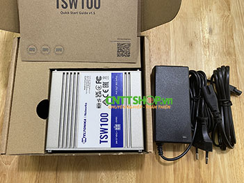 TSW100 Switch industrial Ethernet Teltonika, 5x 1GE With 4 Ports PoE+