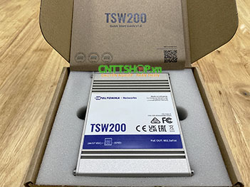 TSW200 Switch Industrial Teltonika 8x 1GE PoE+, 2x SFP ports