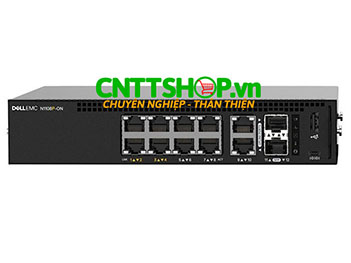 N1108P-ON Dell EMC PowerSwitch 8 Ports GE (4 PoE+ 75W), 2 Combo Uplink