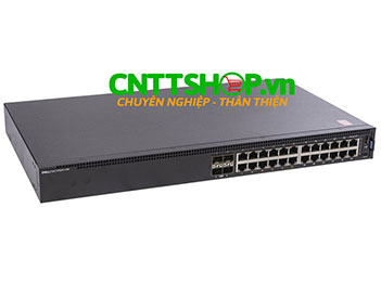 N1124P-ON Dell EMC PowerSwitch 24 Ports GE (12 PoE+ 190W), 4 SFP+ Uplink
