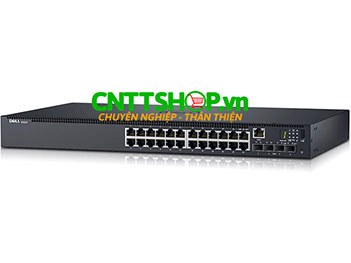 N1524 Dell EMC PowerSwitch 24 Ports GE, 4 SFP+ Slot Uplink