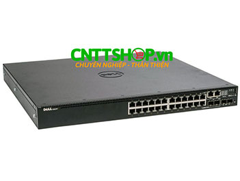S3124P Dell EMC PowerSwitch 24 Ports GE PoE+, 2x SFP+ ports, 2 Combo Uplink