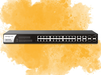 Thiết bị chuyển mạch DrayTek VigorSwitch P1282 28-Port Web Smart Gigabit PoE+