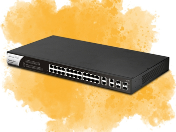 Thiết bị chuyển mạch DrayTek VigorSwitch P1282 28-Port Web Smart Gigabit PoE+