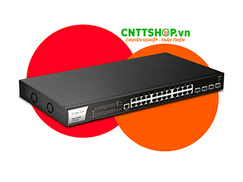 Thiết Bị Switch DrayTek VigorSwitch P2282x 28-Port L2+ Managed 10G PoE