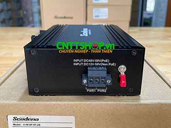 Scodeno V-IS10F-8T-2S 8x 10/100Mbps RJ45, 2SFP Gigabit Fiber Uplink Industrial Switch