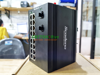 Switch Industrial V-IS10G-16P-2S-MV 16 x 1G PoE+ RJ45, 2 x SFP Machine Vision