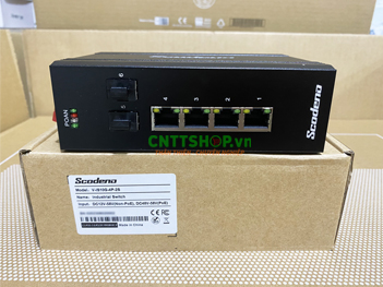 V-IS10G-4P-2S 4x 10/100/1000M POE, 2 Port Gigabit Fiber (SFP) Uplink Industrial Switch