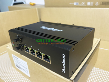 V-IS10G-4P-2S 4x 10/100/1000M POE, 2 Port Gigabit Fiber (SFP) Uplink Industrial Switch