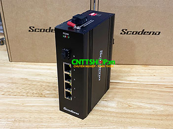 V-IS10G-4P-S 4x 10/100/1000M POE, 1 Port Gigabit Fiber (SFP) Uplink Industrial Switch