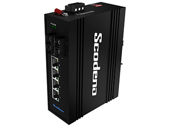 Scodeno V-IS10F-4P-2SC20 4 Port 10/100Mbps POE, 2 SC Port Industrial Switch