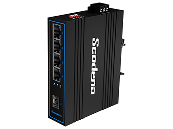 Scodeno V-IS10F-4P-S 4 Port 10/100Mbps POE, 1 SFP Uplink Industrial Switch