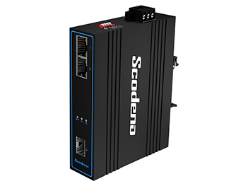 Scodeno V-IS10G-2T-S 2x 10/100/1000M RJ45, SFP Uplink Industrial Switch