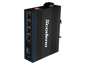 Scodeno V-IS10G-4T-S 4x 10/100/1000M RJ45, SFP Uplink Industrial Switch