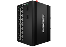 Switch Scodeno V-IS10G-16P-2S 16 x 1G PoE RJ45, 2 x SFP Industrial