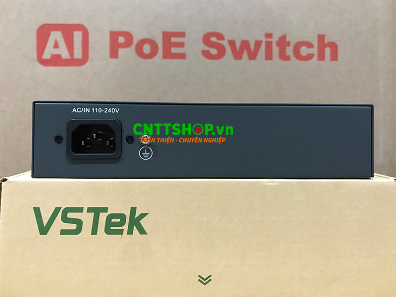 Switch Unmanaged VSTeK VS-SF1082FP 8x 10/100Mbps PoE 120W
