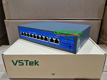 VS-SF1082P Switch Unmanaged VSTeK 8x PoE 10/100M, 2x 1G uplink