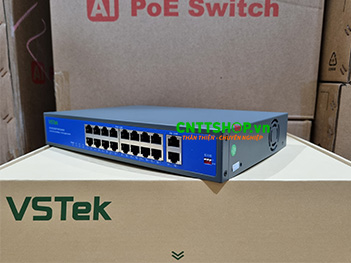 VS-SF1162P Switch Unmanaged VSTeK 16x 100Mbps PoE, 2x 1G RJ45