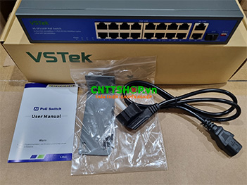 Switch Unmanaged VSTeK VS-SF1163P 16 port 10/100M PoE 250W