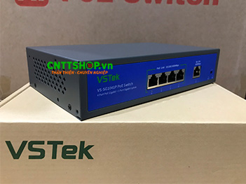 Switch Unmanaged VSTeK VS-SG1041P 4x 1G PoE 78W, 1x Uplink 1G