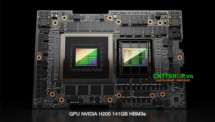 GPU NVIDIA H200 có bộ nhớ HBM3e 141GB với băng thông 5.8 TB/s