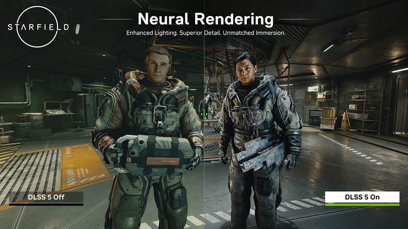 DLSS 5 on off RTX 6080