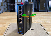 Media Converter công nghiệp 4-Port POE 10/100M + 1-Port SC, single mode TX1310/RX1550nm 1 sợi quang 20Km