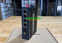 Media Converter công nghiệp 4-Port POE 10/100M + 1-Port SC, single mode TX1550/RX1310nm 1 sợi quang 20Km