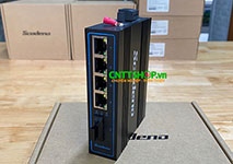 Media Converter công nghiệp 4-Port POE 10/100M + 1-Port SC, single mode 1310nm, 2 sợi quang 20Km