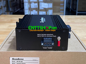 IMF-8P-2SC Media Converter công nghiệp 8-Port POE 10/100M + 2-Port SC, single mode 1310nm, 2 sợi quang 20Km