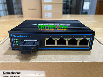 IMG-4P-1SC Media Converter Scodeno IMG-4P-1SC 4x 1GbE, 1x SC port, 1310nm, 20Km, single mode