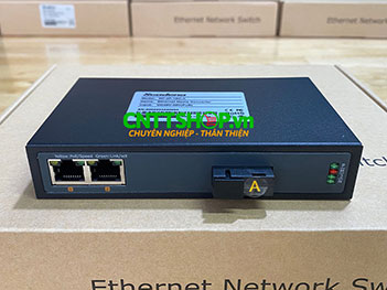 MF-2P-1SC-A Media Converter 2x 10/100 POE+ 1xSC Port Single Mode TX1310/RX1550nm 1 Sợi Quang 20Km
