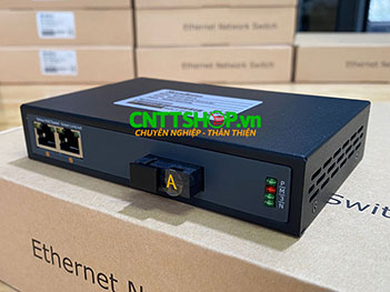 MF-2P-1SC-A Media Converter 2x 10/100 POE+ 1xSC Port Single Mode TX1310/RX1550nm 1 Sợi Quang 20Km